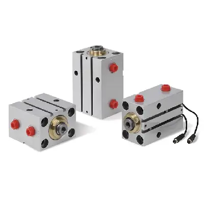 Siłowniki hydrauliczne kompaktowe Conforti serii MP RP RQ wykonane ze stali lub aluminium