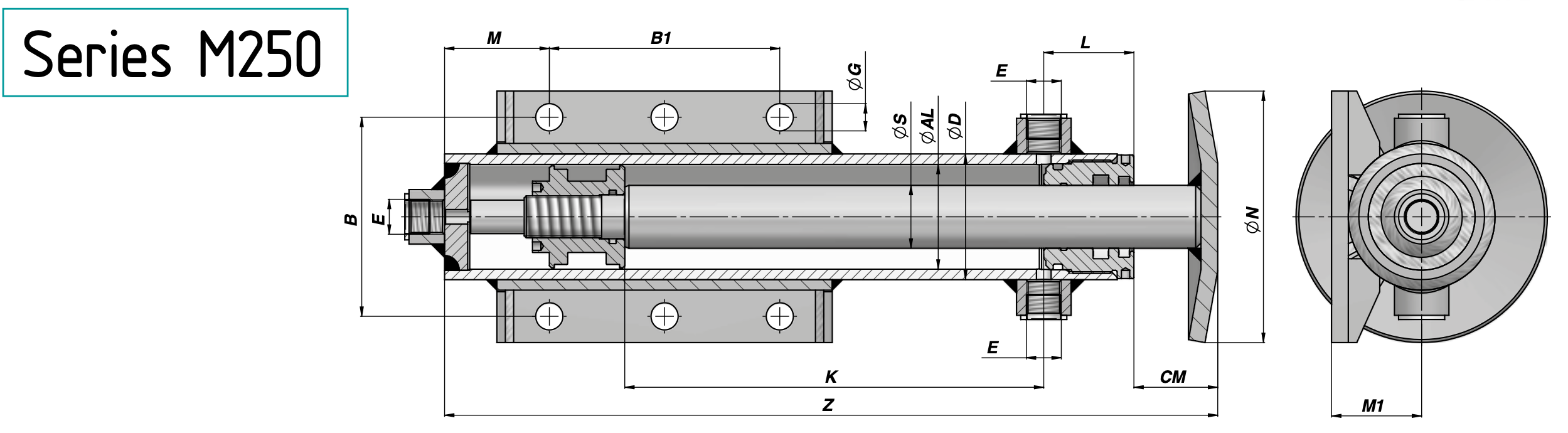 Siłownik stabilizatora hydraulicznego Contarini HMS, kluczowy komponent hydrauliki siłowej dla zapewnienia stabilności maszyn.