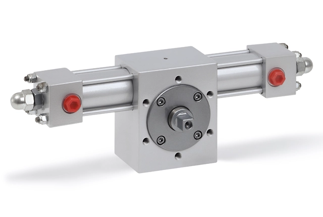 Siłownik hydrauliczny wahadłowy Conforti serii HR, kluczowy komponent hydrauliki siłowej do generowania precyzyjnego ruchu obrotowego w systemach hydraulicznych.